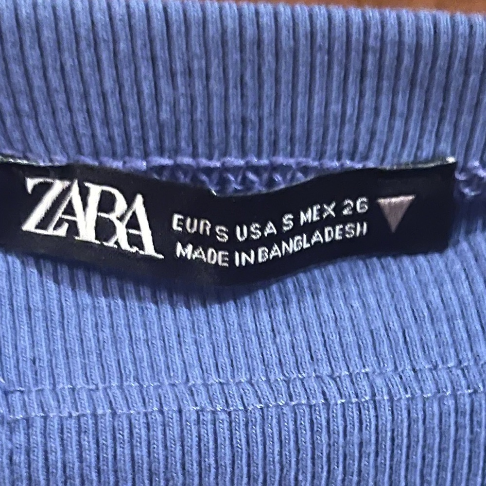 Zara ribbed spaghetti strap mini dress